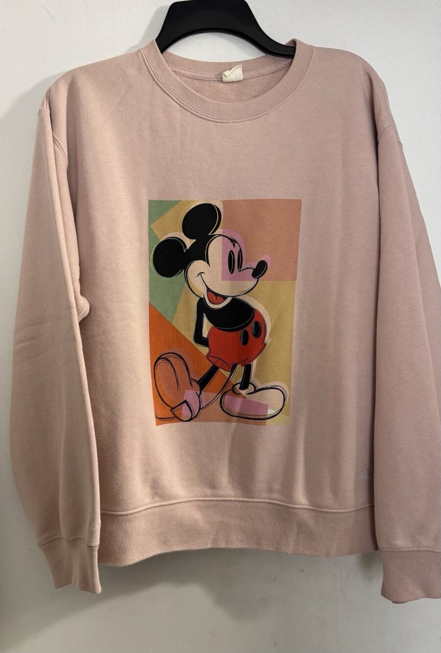 Uniqlo Ut Disney Mickey Stands Pink Sweatshirt Women's Size Large Crewneck